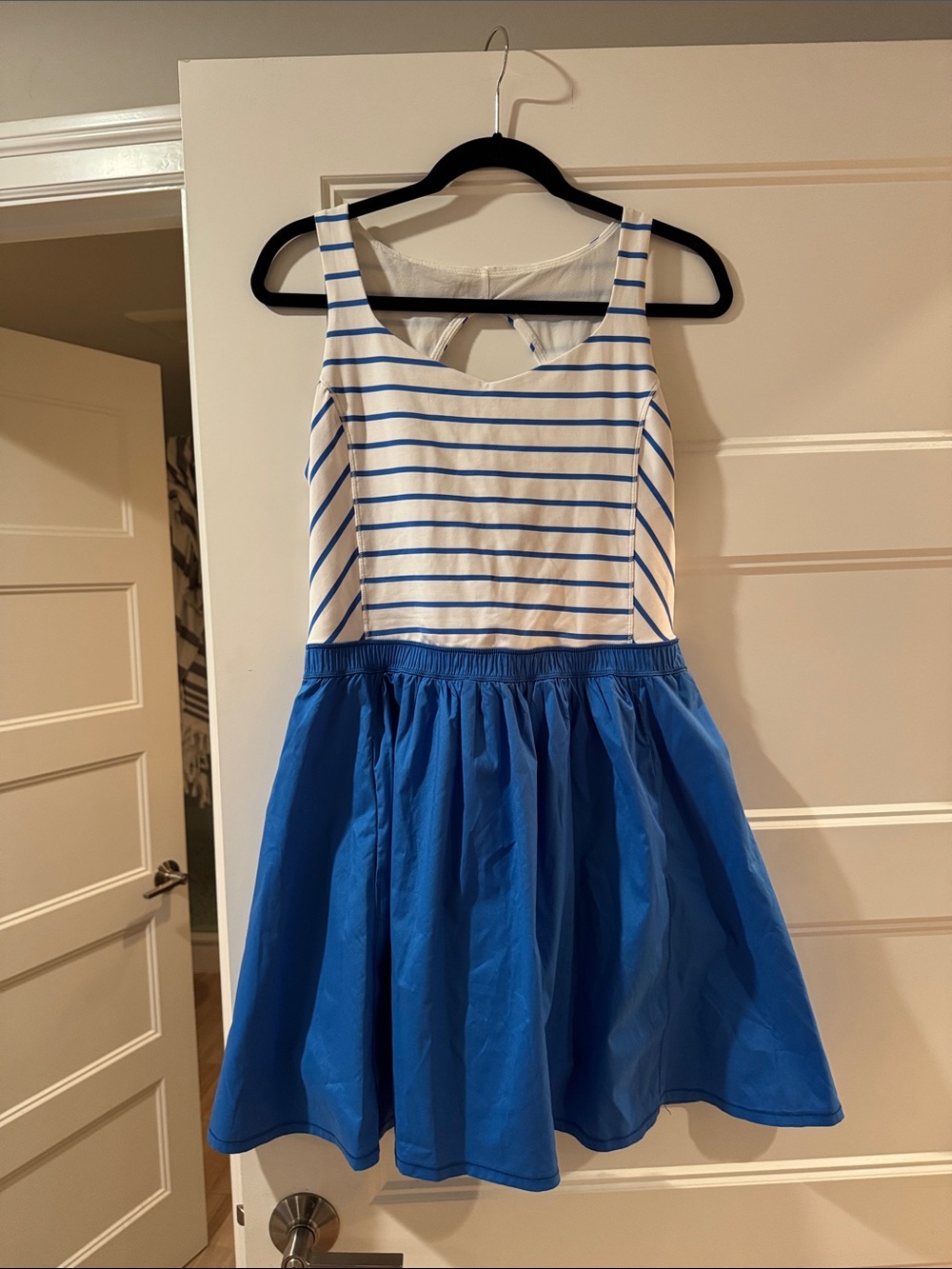 Lululemon Blue & White Striped Tank Dress